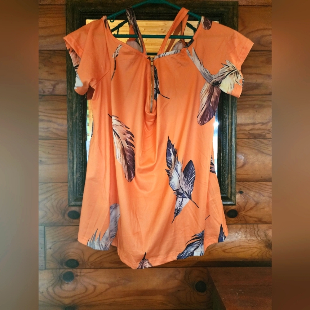Womens blouse with zipper